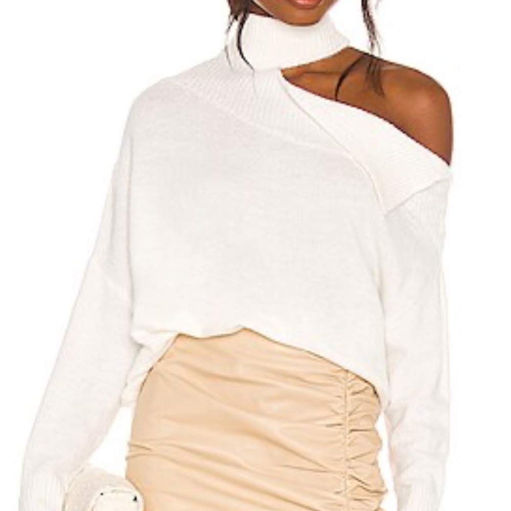 Revolve Knightley Cut Out Sweater in Ivory size M